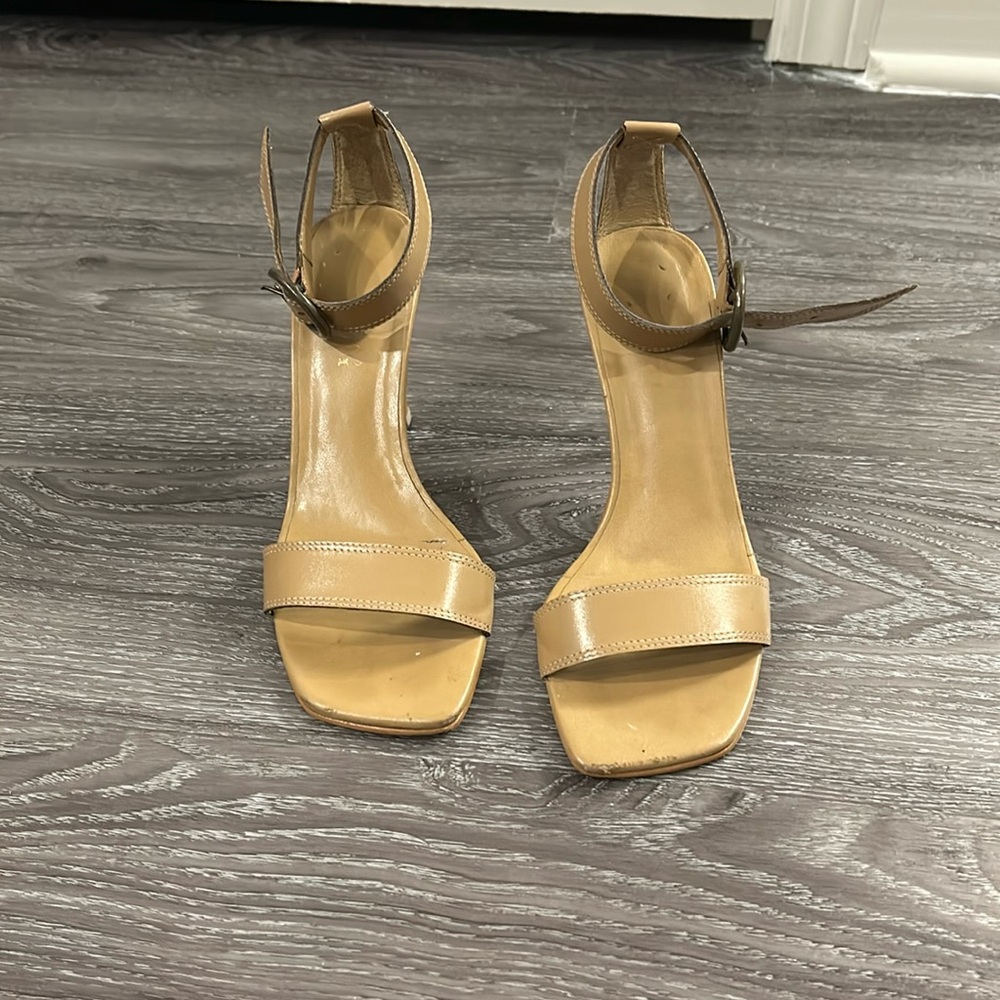 Brown sandals with heels